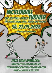 Mehr über den Artikel erfahren Das Incrediball-Turnier ist zurück! Der Softball-Spaß für Dich und dein Team. Jetzt anmelden!