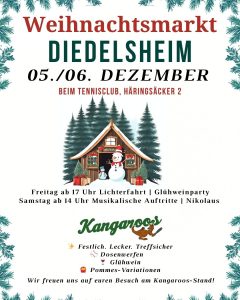 Mehr über den Artikel erfahren 🎄Diedelsheimer Weihnachtsmarkt 2025 – Wir sind dabei! 🎅✨